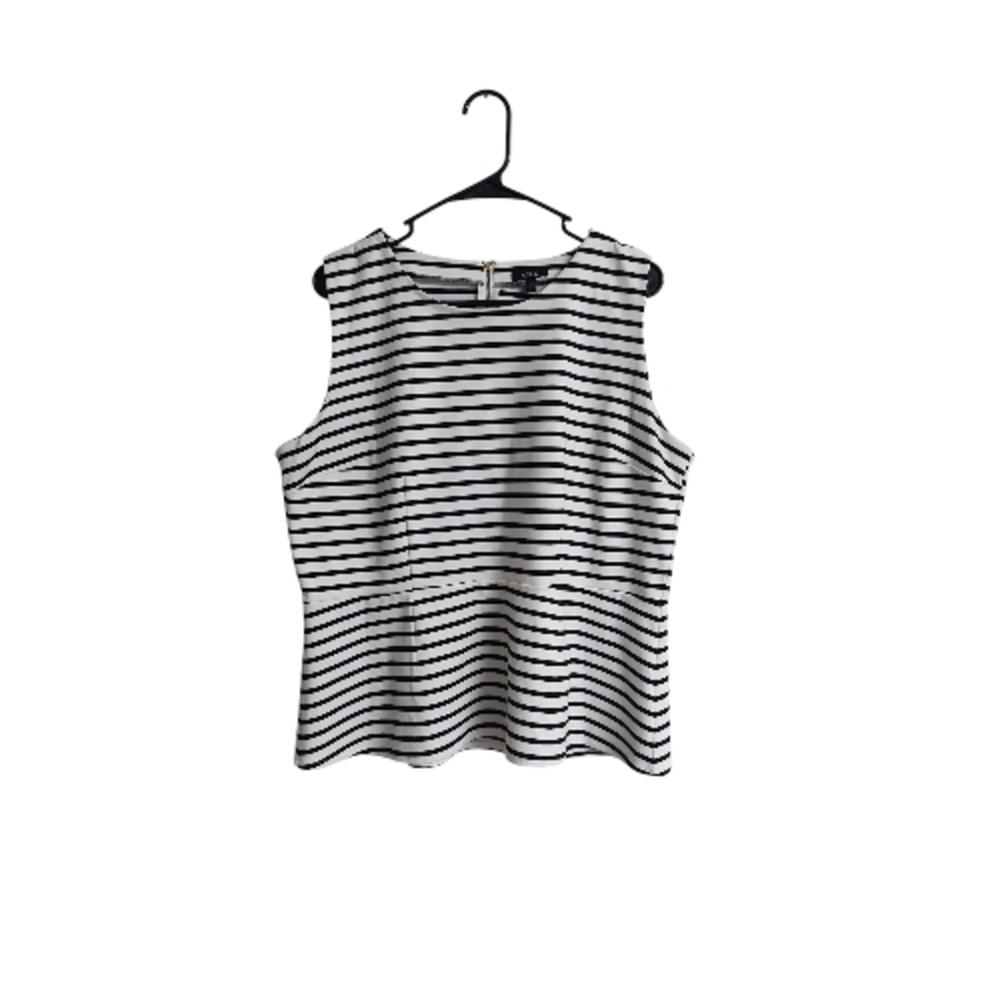 Apt. 9 Black and White Striped Blouse